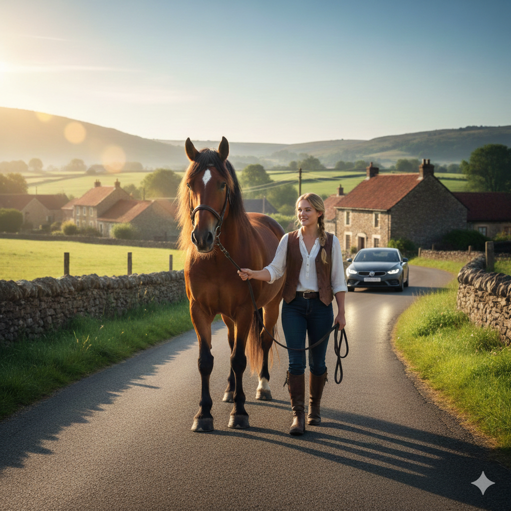 Personne qui accompagne un cheval