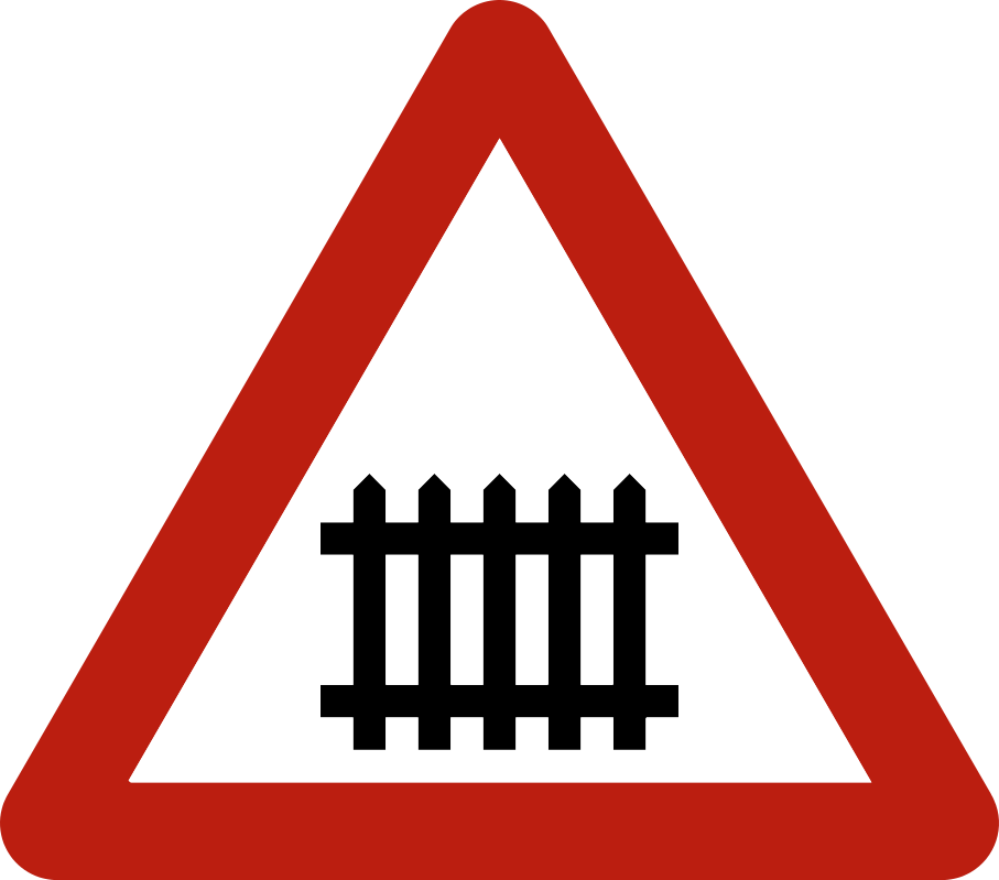 Passage à niveau avec barrières