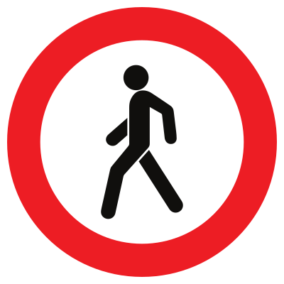 C19. Accès interdit aux piétons