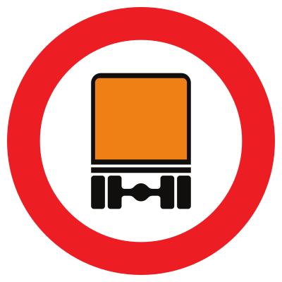 Accès interdit aux véhicules transportant les marchandises dangereuses