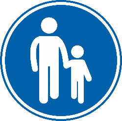 D13. Partie de la voie publique obligatoire pour les piétons