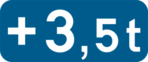 Véhicules dont la MMA est supérieure à la masse indiquée