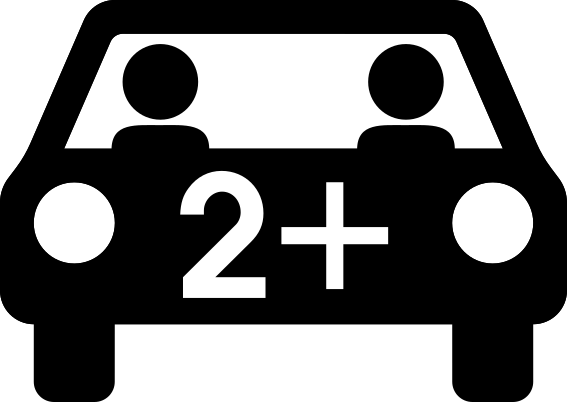 Véhicules occupés par au moins 2 personnes